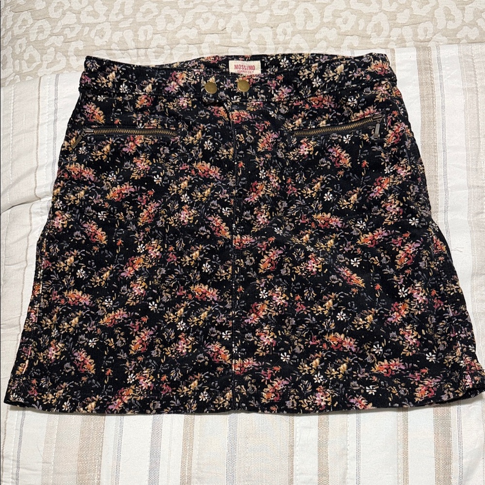 Mossimo Supply Co. Black Floral Mini Skirt